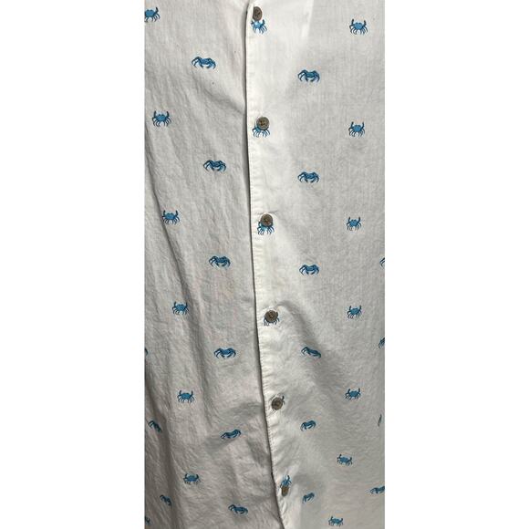 Trunks Surf & Swim Men’s Hawaiian Button-Up Shirt - Blue Crab Print - Large - Picture 6 of 11
